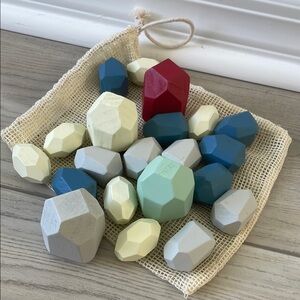 Colorful Wooden Geometric Blocks